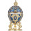 Fabergé-Stil Ei Schmuckkästchen mit Löwen & Kaiserkrone 7,5 cm blau 1