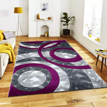 (120 x 170 cm, Purple) Modern Large Rugs For Living Room Bedroom