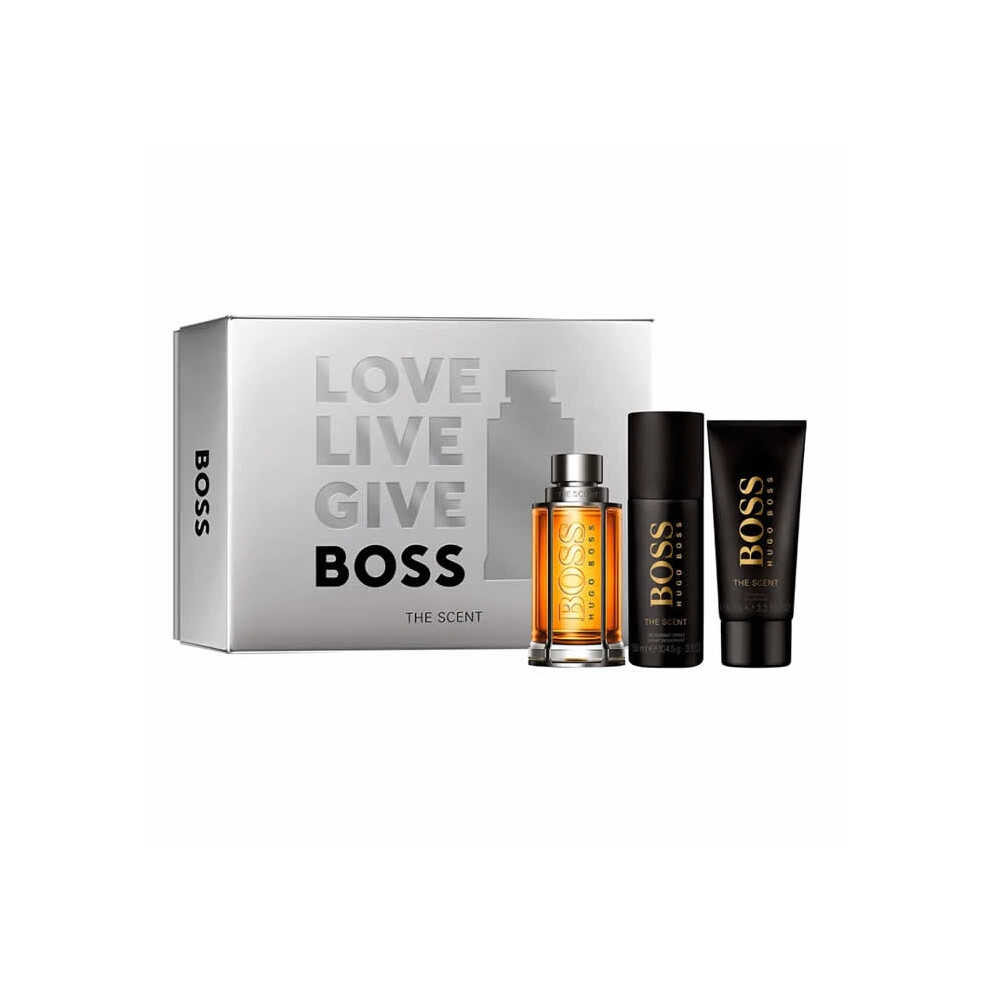 Hugo Boss The Scent Eau De Toilette Spray 100ml Set 3 Pieces