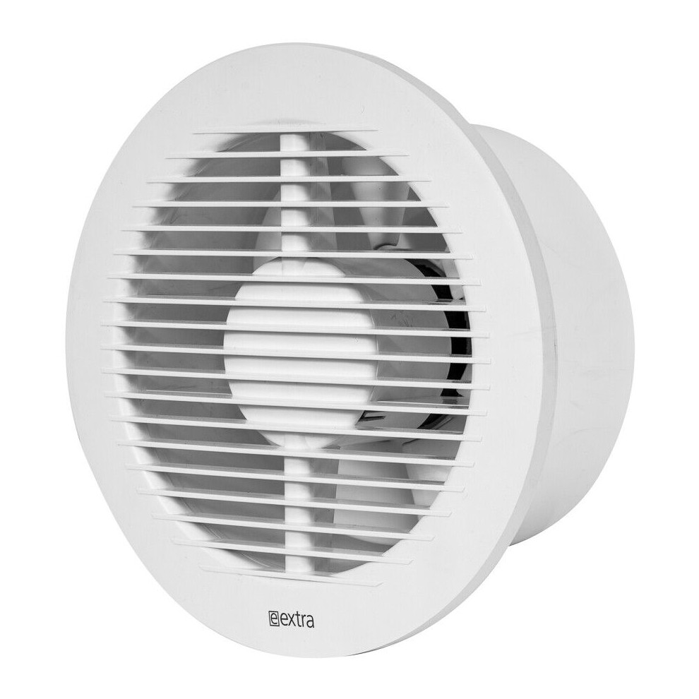 Silent Round Bathroom Extractor Fan 150Mm / 6" With Timer 5056517982518