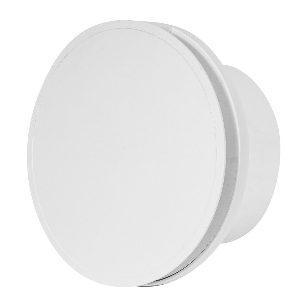 Silent Round Bathroom Extractor Fan 100mm / 4" White Front