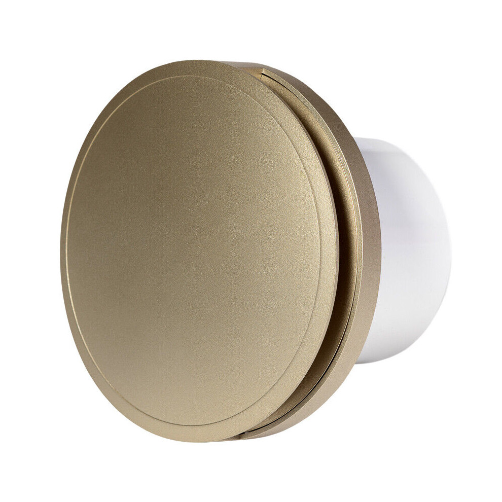 Silent Round Bathroom Extractor Fan 100mm / 4" Gold Cover