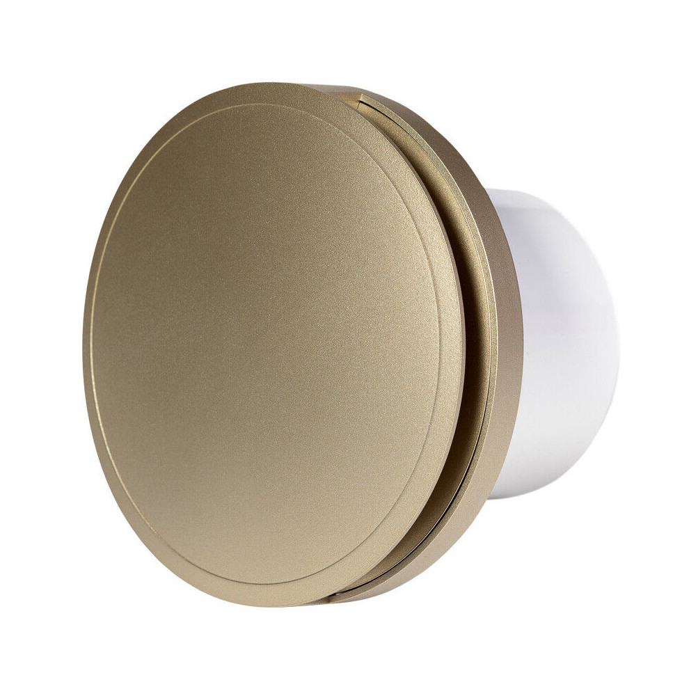 Gold Front Silent Round Bathroom Extractor Fan 125Mm / 5" 5056517981900