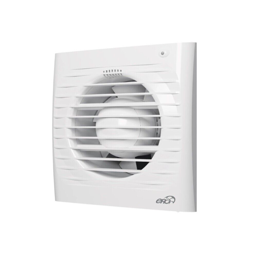 Modern White Bathroom Extractor Fan 100Mm With Timer 5056517981139