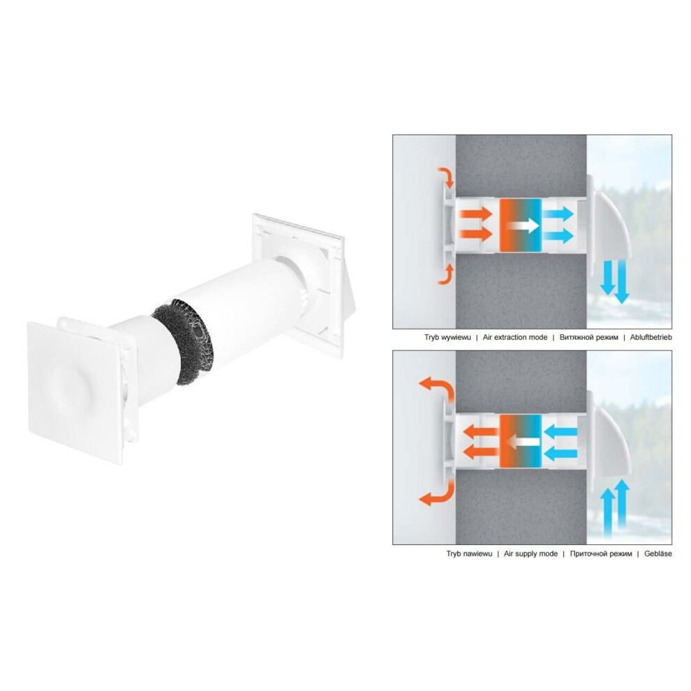 Single Room Heat Recovery Kit With Remote Controller Extractor Fan 5056517982877