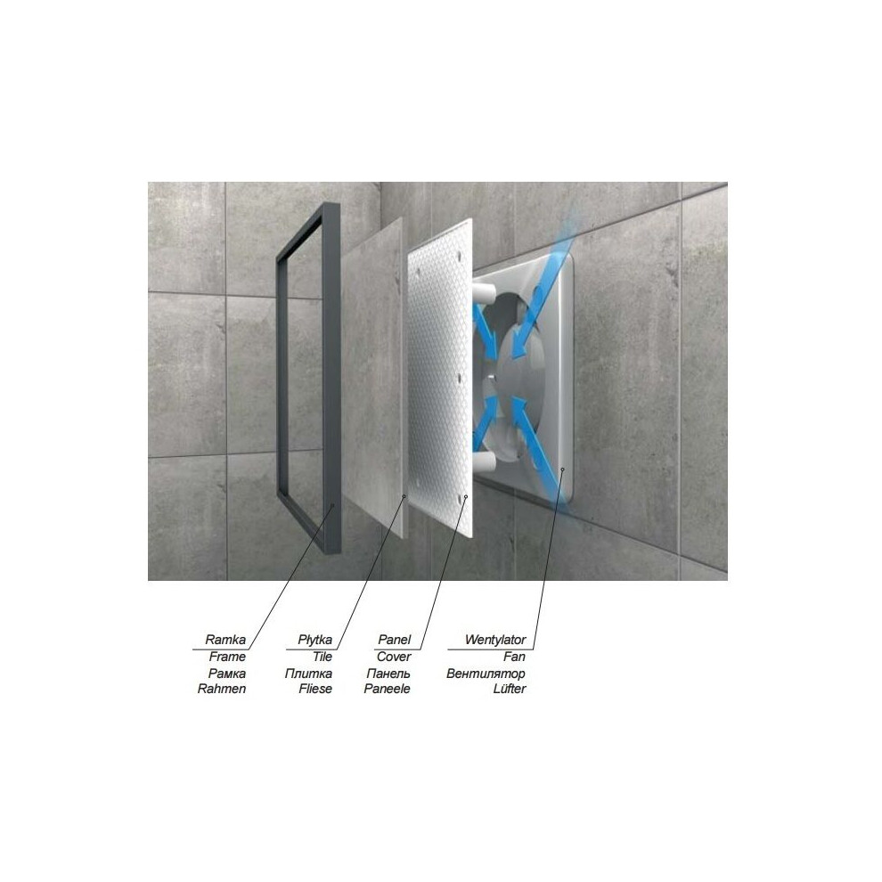 Tiled Bathroom Extractor Fan 125Mm With Timer Humidity Sensor 5056517980743