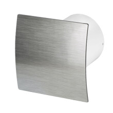 Modern Silent 100mm Bathroom & Kitchen Extractor Fan with Silver Front - Quiet, Efficient Ventilation