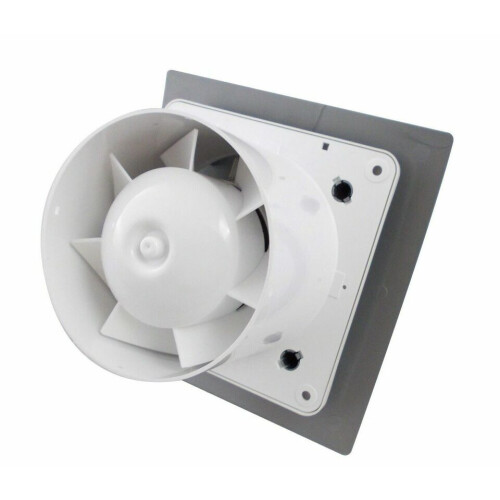 Modern Silent 100mm Bathroom & Kitchen Extractor Fan with Silver Front - Quiet, Efficient Ventilation 1