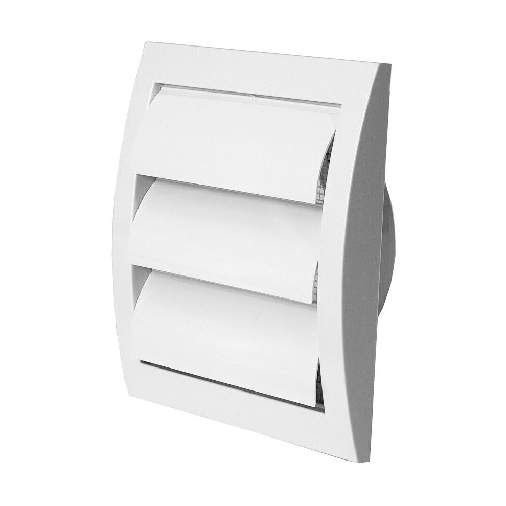 White Duct Gravity Flaps 150Mm X 150Mm / 100Mm Vent Cover 5056517982471