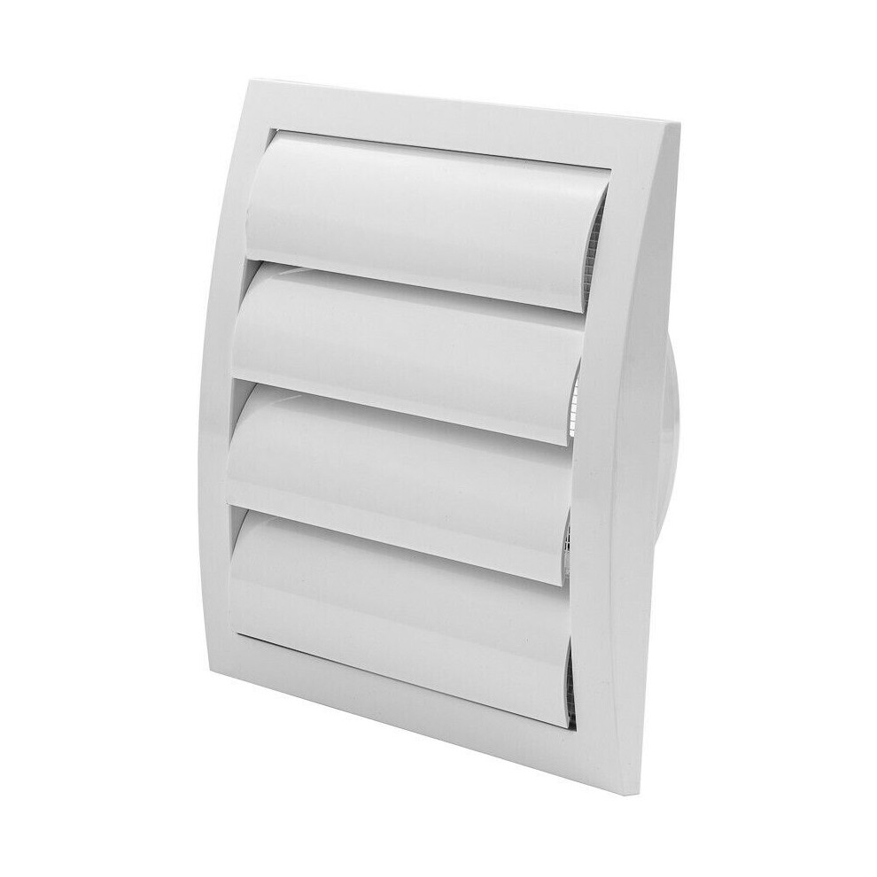 White Duct Gravity Flaps 190Mm X 190Mm / 125Mm Vent Cover 5056517983874