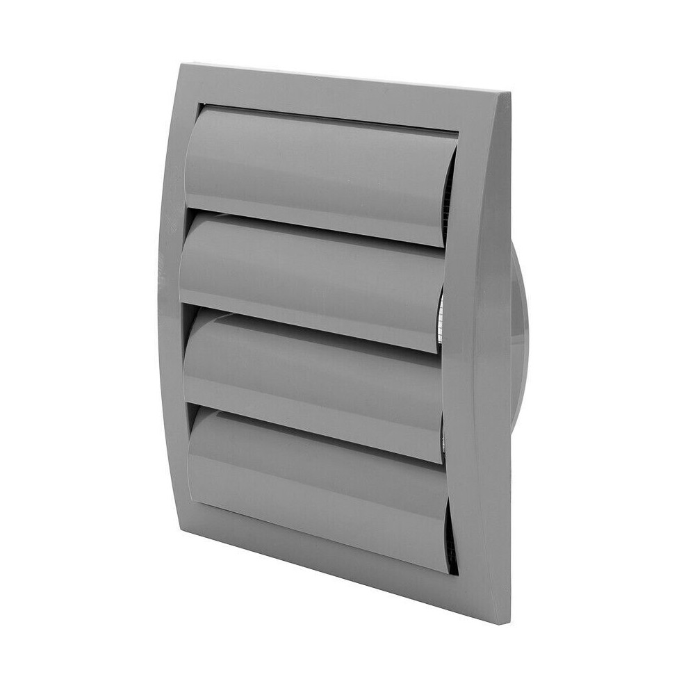 Grey Duct Gravity Flaps 190Mm X 190Mm / 125Mm Vent Cover 5056517982587