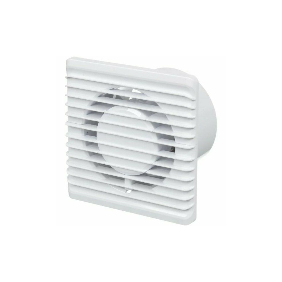 White Bathroom Kitchen Extractor Fan 100Mm / 4" Timer Sensor 5056517981023