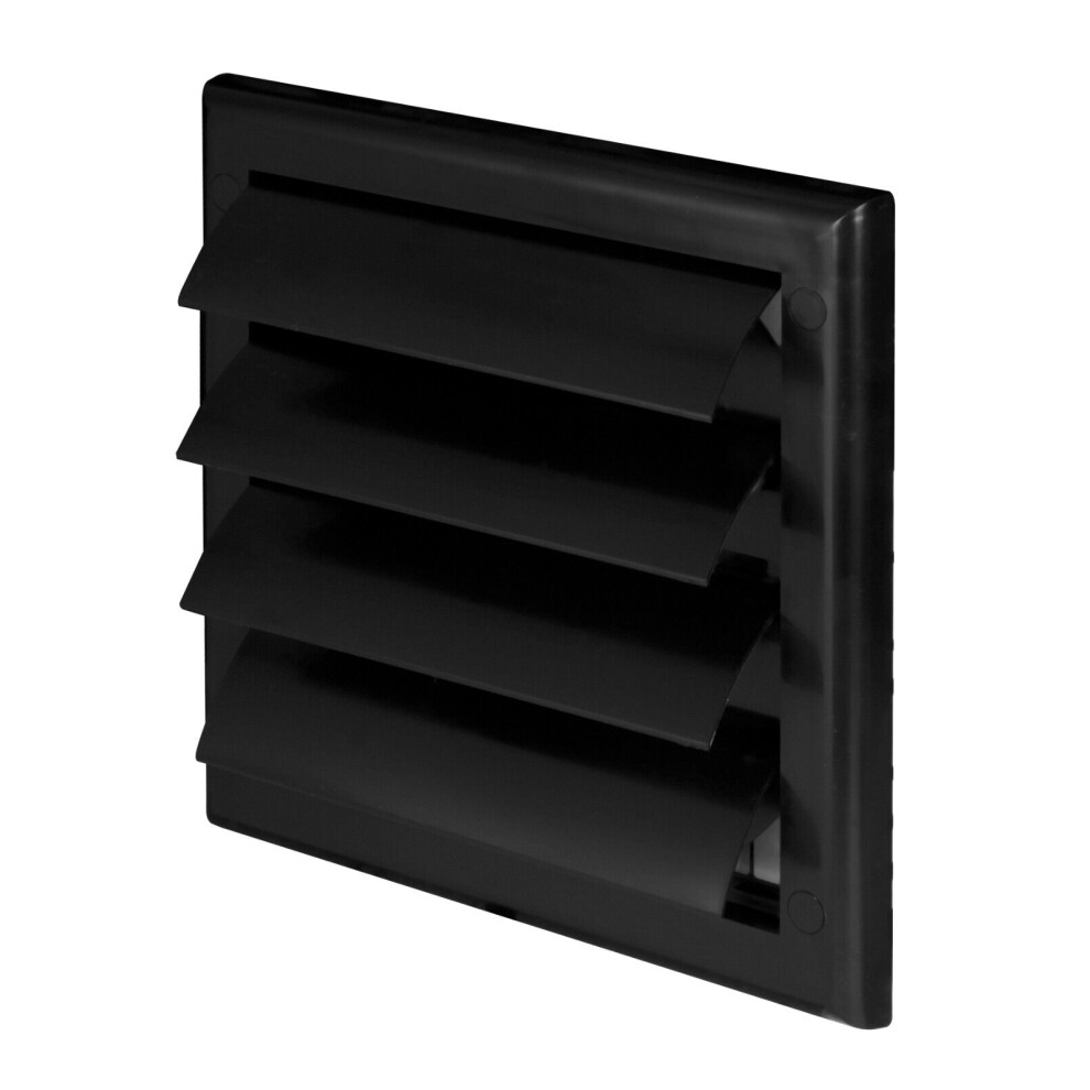 Black Duct Gravity Flaps 190mm X 190mm / 100mm / 4" Vent Cover