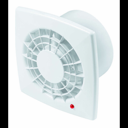 White Bathroom Extractor Fan 100mm with Timer Sensor
