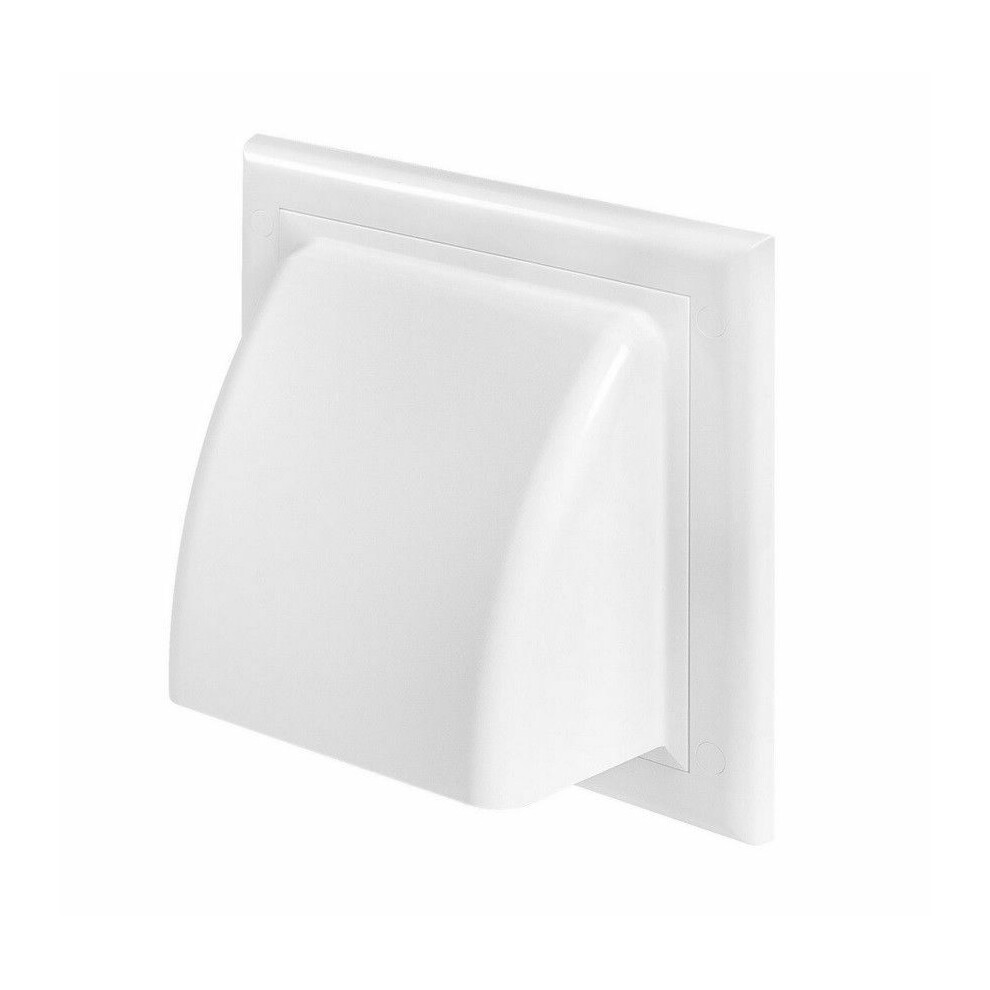 White Gravity Flap Air Vent Grille 190Mm X 190Mm / 100Mm 5056517981917