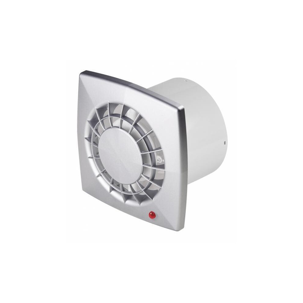 Satin Bathroom Extractor Fan 100Mm With Pull Cord Switch 5056517983386