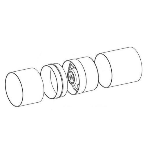 Inline Wall Extractor Fan 100mm / 4" Duct Hose Pipe 2
