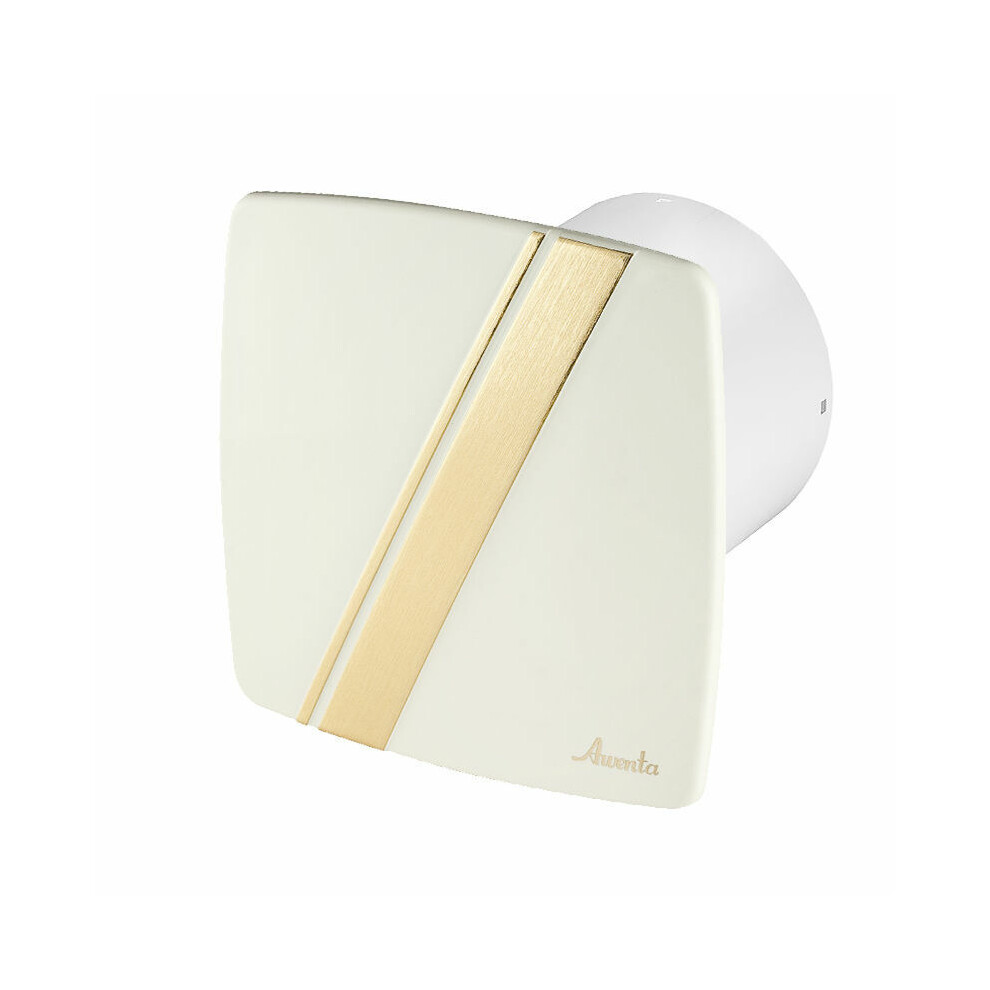 Bathroom Extractor Fan 100Mm With Timer And Cream/Gold Panel 5056517983133