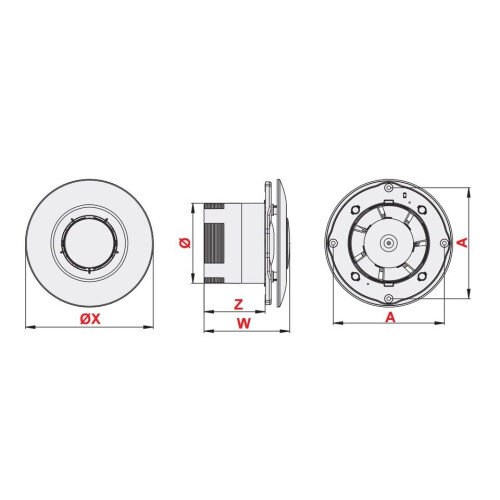 Modern Ceiling Bathroom Extractor Fan 100mm 2