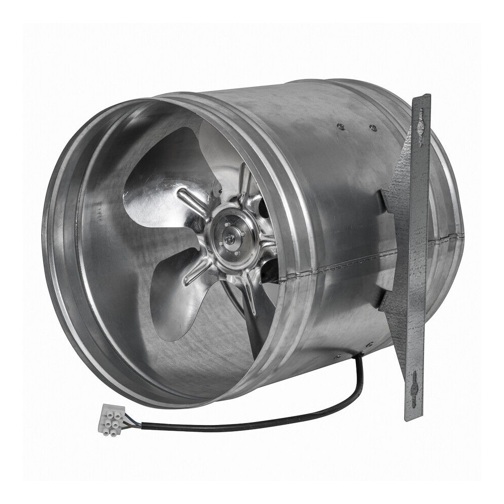 Metal Inline Extractor Fan 160Mm / 6.30" With Fitting Bracket 5056517982228