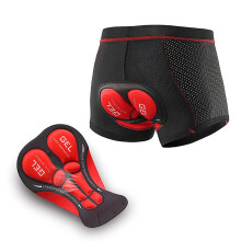 (Red, XXL) Men's Cycling Underwear Shorts Breathable 3d Gel Padded Mtb Biking Riding Shorts