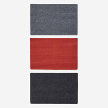 HOMESCAPES Set of 3 Ribbed Door Mats, 40 x 60 cm
