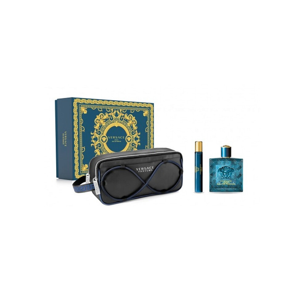 Versace Eros Pour Homme Eau De Perfume Spray 100ml Set 3 Pieces