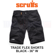 Scruffs Trade Flex Shorts Black 36" W T55455
