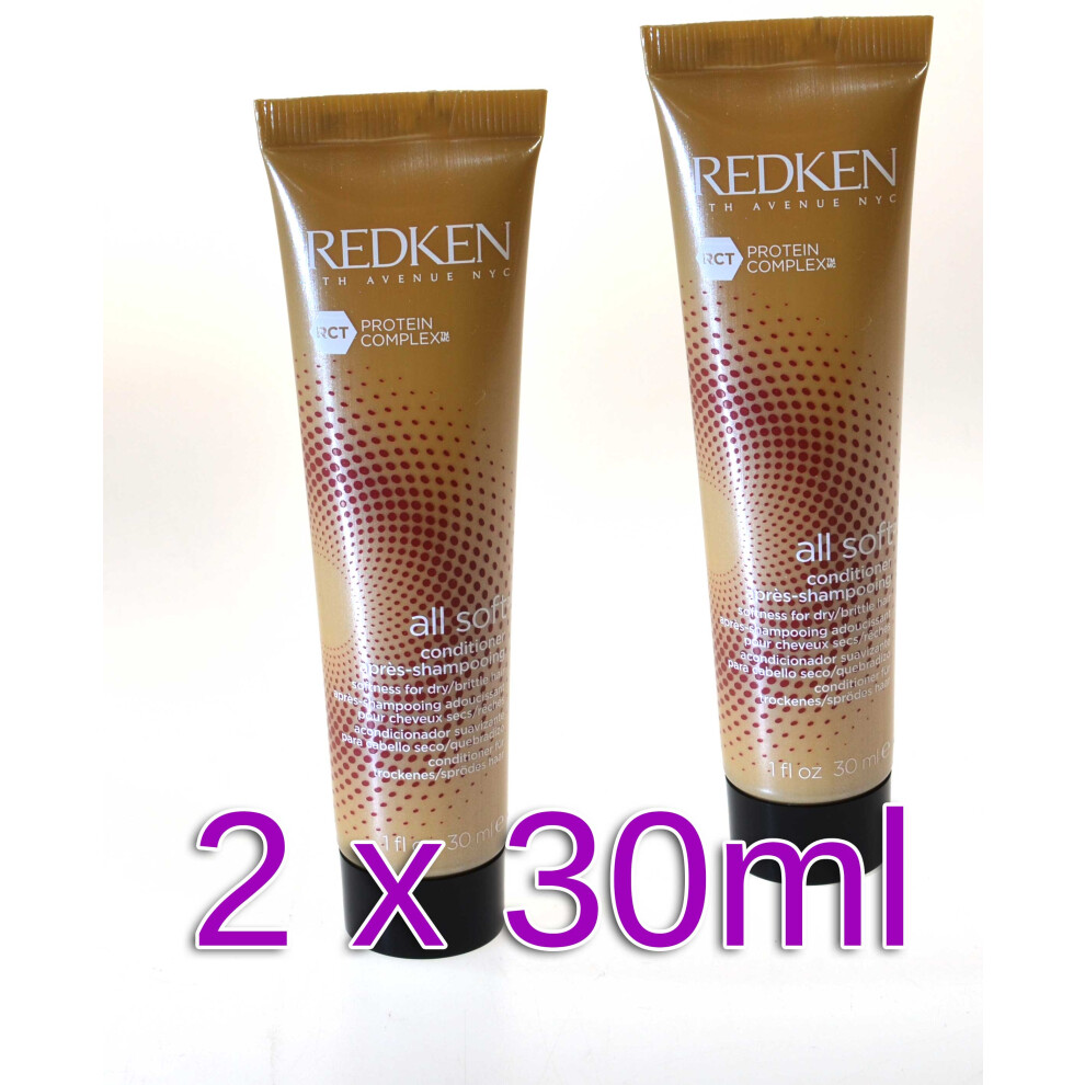 Redken All Soft Conditioner Softness 30ml TWIN PACK