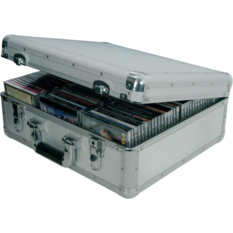 9 Citronic CDA-96 Aluminium 96x CD Compact Disc Flight Carry Storage Case Box