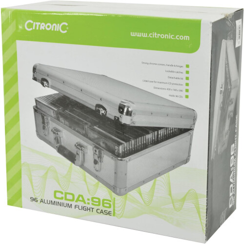 9 Citronic CDA-96 Aluminium 96x CD Compact Disc Flight Carry Storage Case Box 1