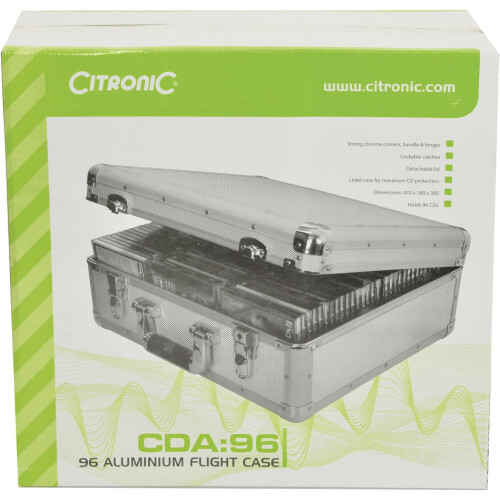 9 Citronic CDA-96 Aluminium 96x CD Compact Disc Flight Carry Storage Case Box 2