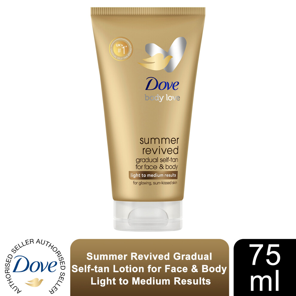 Dove Derma Spa Face Cream Summer Self Tan for Fair to Medium Skin 75ml