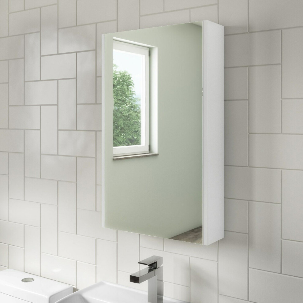 McCann 400mm Mirror Shaving Cabinet White