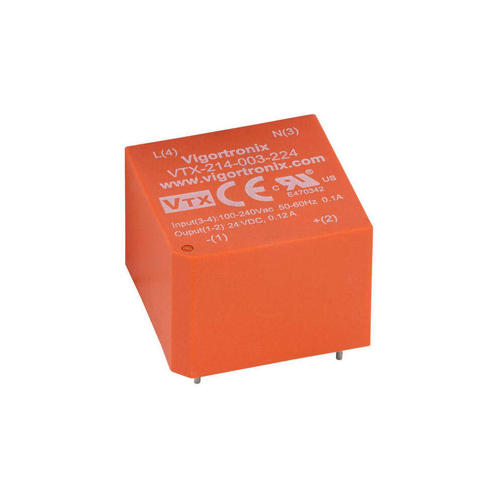 Vigortronix Vtx-214-003-224 3W Miniature Smps Ac-Dc Converter 24V Output 5015332110032