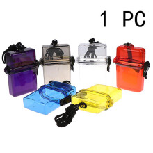 (Yellow) 1pc Outdoor Waterproof Pockets Key Money Storage Box Case Holder Plastic Case Shytmv