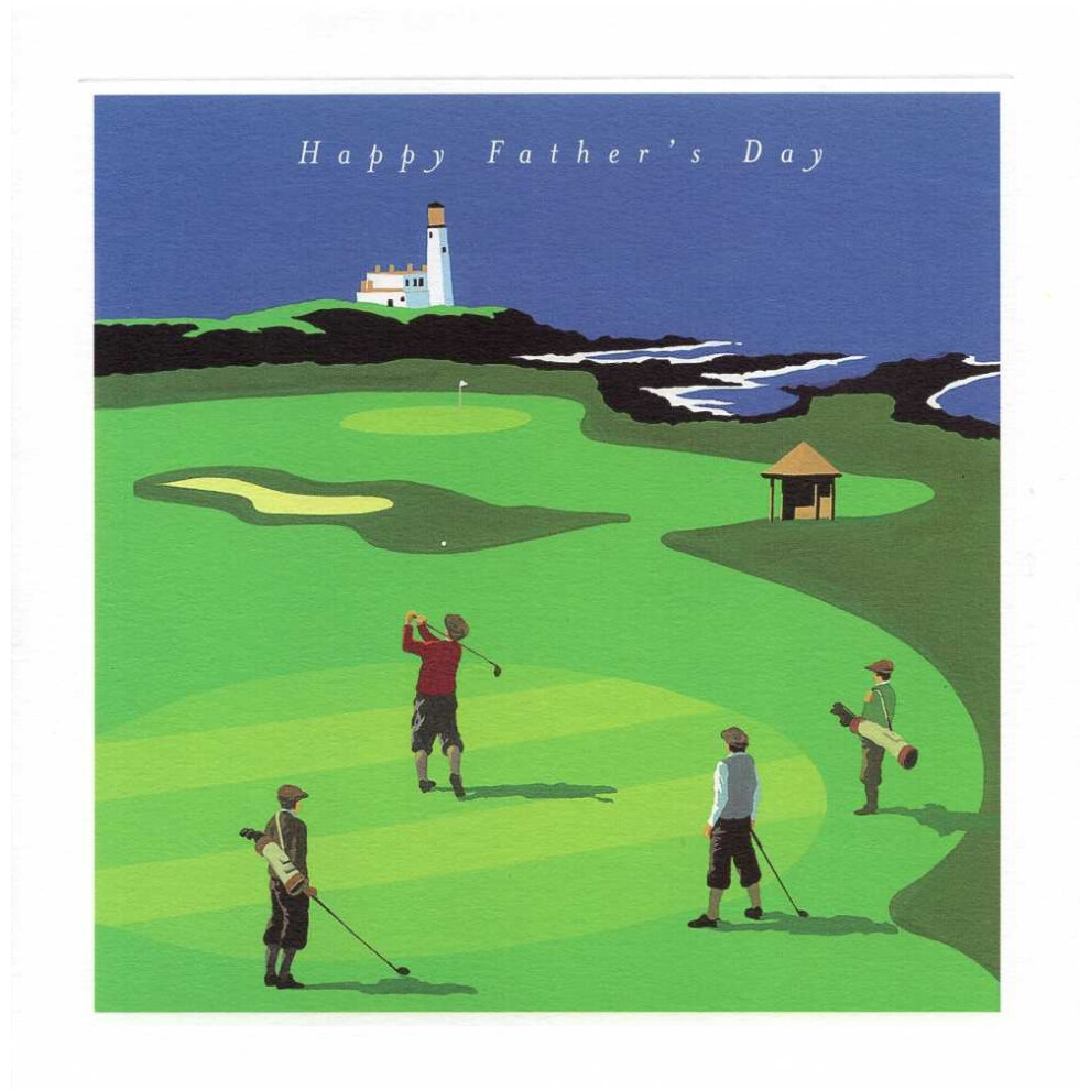 Scenic Golfing By The Sea Happy Father's Day Greeting Card Fathers Day Cards