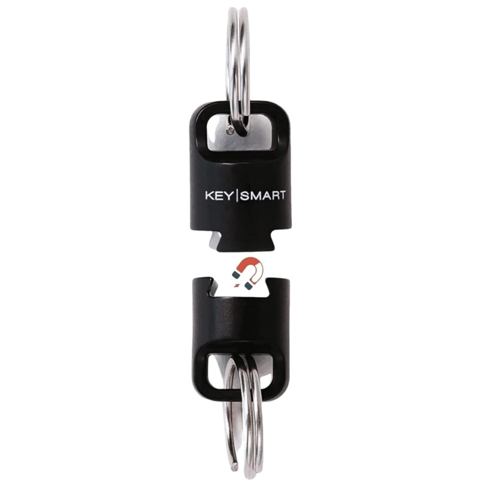 KeySmart MagConnect Pro Locking Magnetic Keyring Quick Connect Black