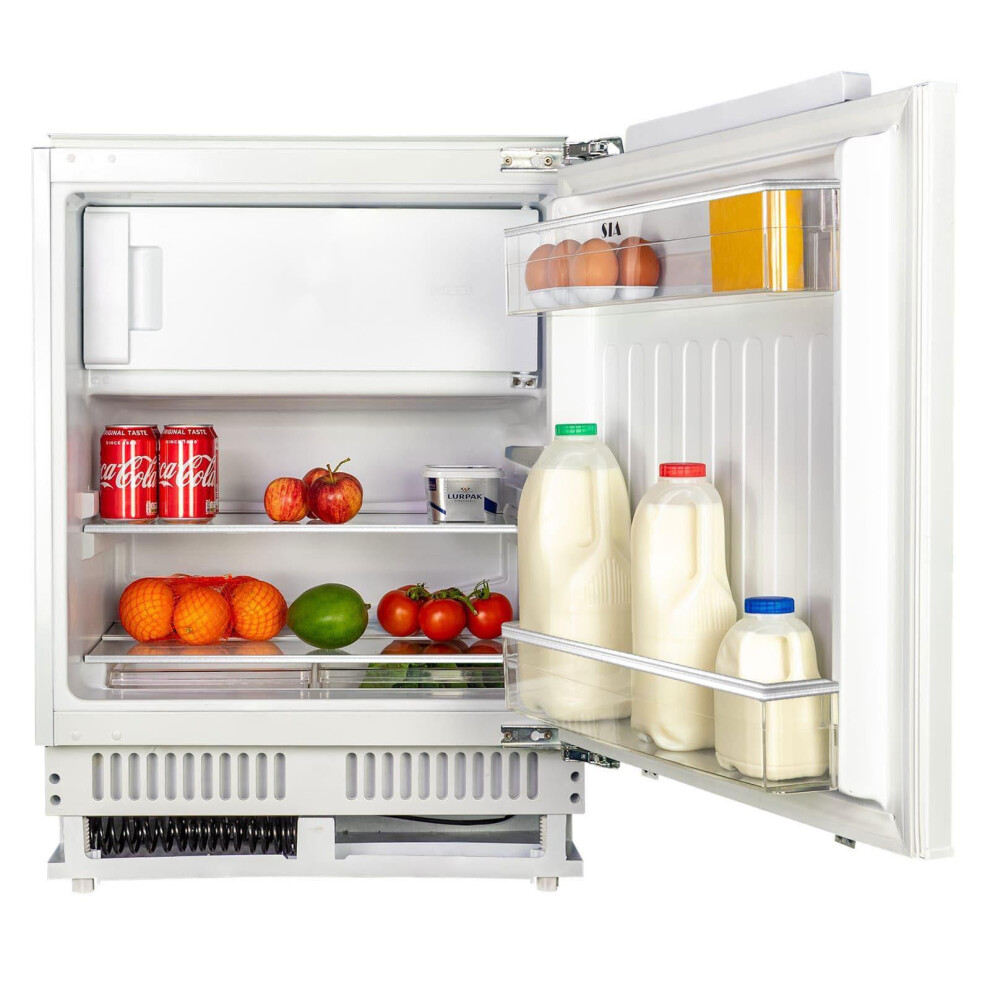 Built In White Built In Integrated Under Counter Fridge With Ice Box RFU102