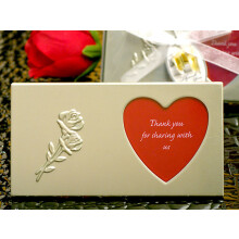 (Rose) Silver Heart Photo Frame With Embossed Icon