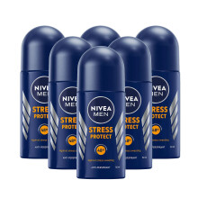6 x 50ml Nivea Men Stress Protect Roll On Anti-Perspirant Deodorant