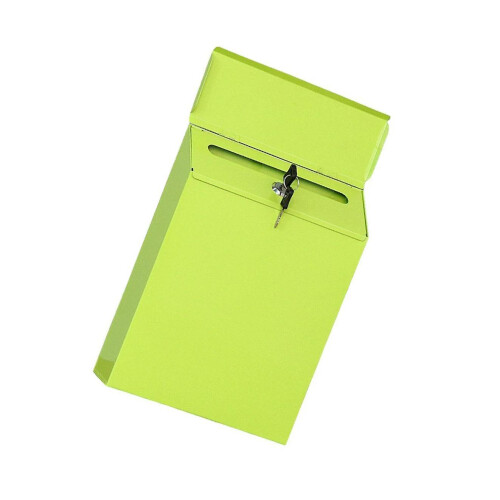 (Green) Mailbox Locking Wall Mounted Comment Drop Box Payments Holder Postbox 2