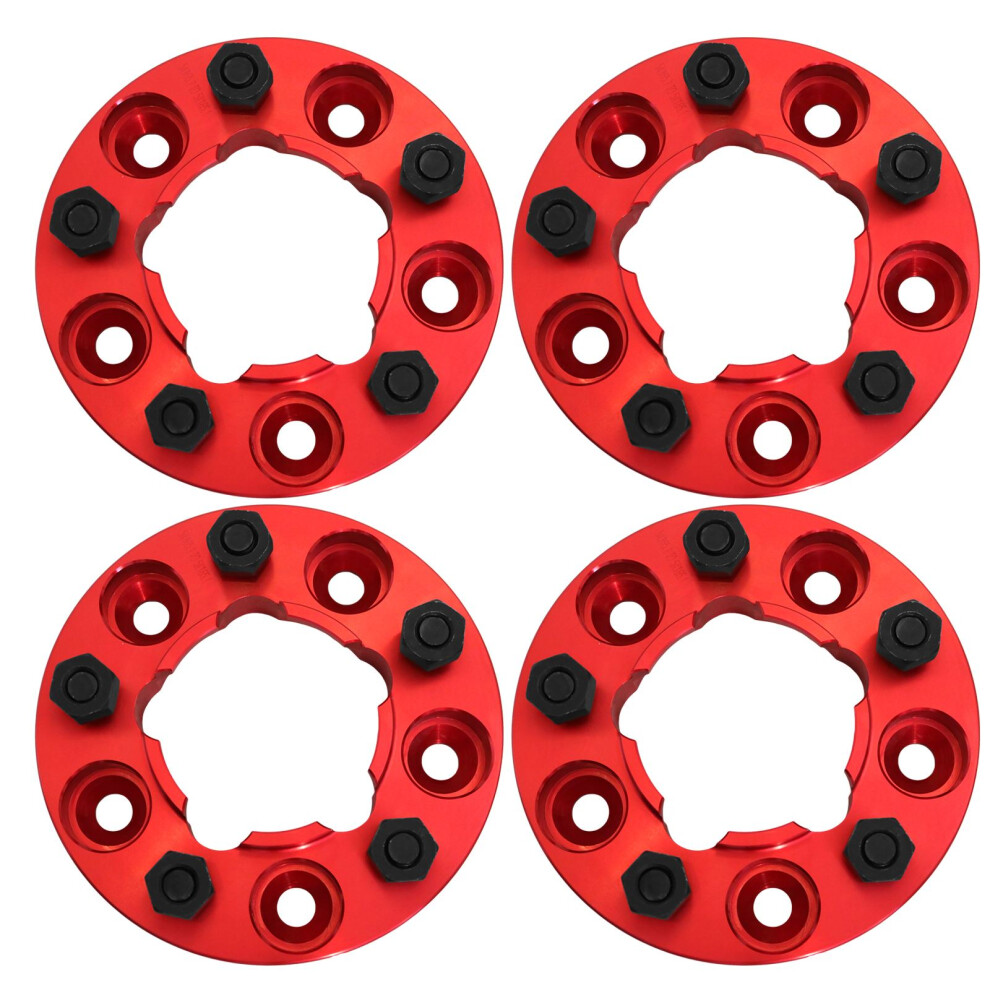 Winchmax 30Mm Wheel Spacers To Fit Land Rover Defender, Disco1, Range Rover Classic T1 Red