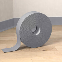 (Light Grey, 100 x 25 x 1.5 mm) 5m Self-adhesive Skirting Board Wall Border Sticker