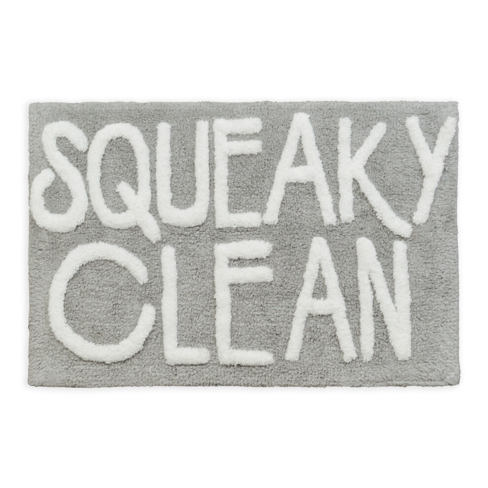 Mooky Mats Squeaky Clean Slogan Bath Mat Non-Slip 50 x 80cm