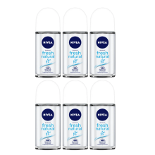 6 x 50ml Nivea Women Fresh Natural Roll On Anti-Perspirant Deodorant