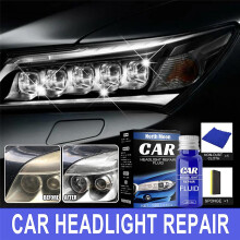 (2pcs 10ml Kit) Headlight Lens Restoration System Repair Kit Car Plastic Light Polishing Cleaner