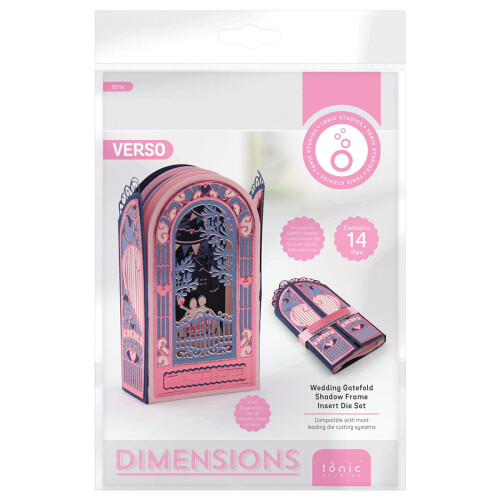 Wedding Gatefold Shadow Frame Inserts Die Set - 5377e 1