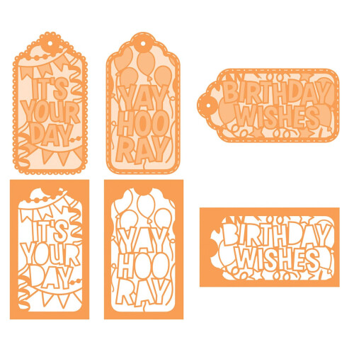 Party Time Tags - Celebration Sentiments Die Set - 5429e 2