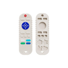 (Beige) Silicone Sleeve Baby Chew Toys Remote Control Shape Teething Toys For Boys